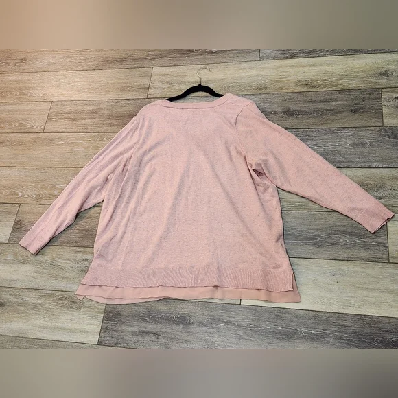 Lane Bryant Soft Pink Knit Top - Picture 3 of 5